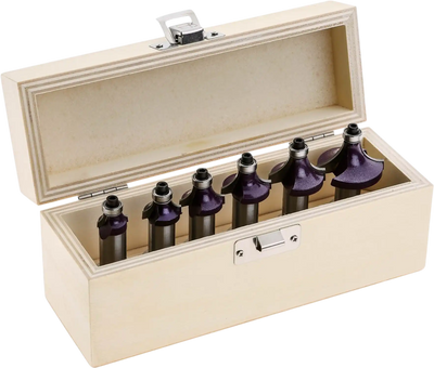 Grizzly H5572 Router Bit Set Roundover 6 Pc 1/2