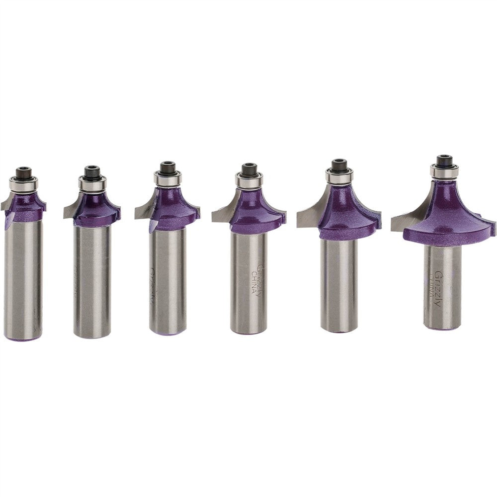 Grizzly H5572 - Roundover 6 Pc. Set, 1/2" Shank