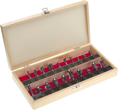 Grizzly H5599 Router Bit Set 20 Pc 1/4