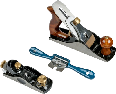 Grizzly H6243 Hand Plane Woodworking 3-Pc Set New