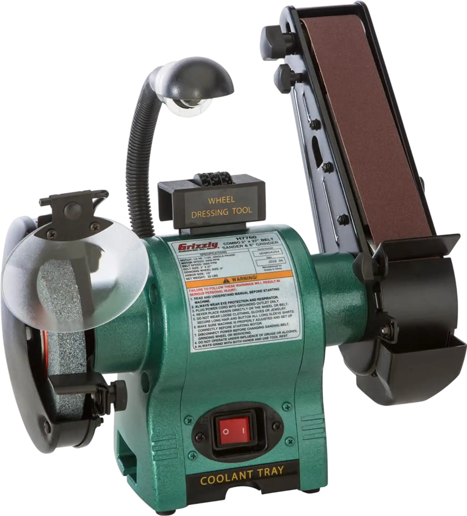 Grizzly H7760 Bench Grinder Combo Belt Sander/Grinder New