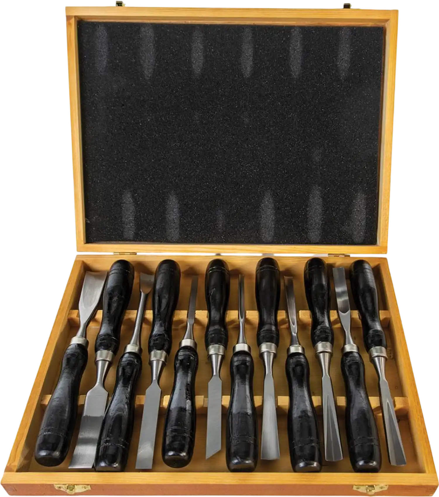 Grizzly H7923 Chisels & Gouges 12-Pc Carving Chisel Set New