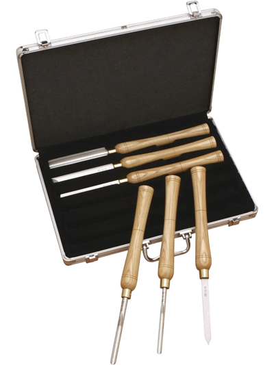 Grizzly H7924 Chisels & Gouges 6-Pc Lathe Chisel Set Aluminum Box New