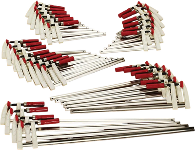 Shop Fox H8444 Clamp Set 30 Pc Heavy Duty F-Clamp Kit New