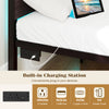 Built-in charging station with 2 outlets, 1 USB, and 1 Type-C port on the Heavy-Duty Metal Slats Bed Platform.