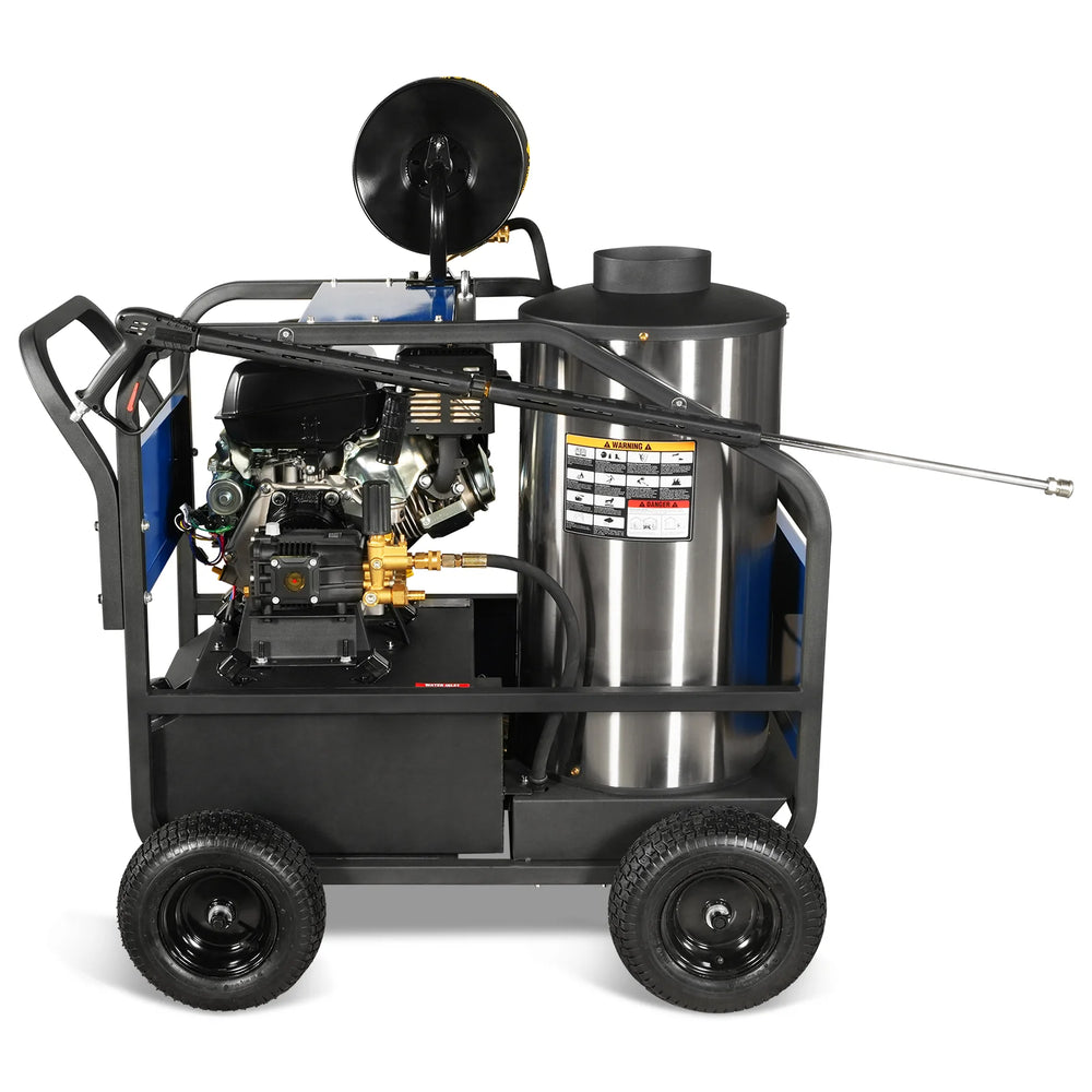 4000 PSI 4 GPM KOHLER E-Start Engine Hot Water Pressure Washer with Hose Reel,  HPW40K