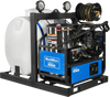 4000 PSI 4 GPM KOHLER E-Start Engine Hot Water Pressure Washer Skid Mounted with 175 Gal Tank,  HPW40KT