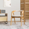 Leisure Bamboo Dining Chair with Curved Back and Anti-slip Foot Pads-Natural - Gallery View 1 of 11
