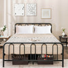 Full/Queen Size Metal Bed Frame with Headboard and Footboard-Queen Size - Gallery View 1 of 9