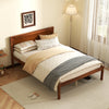 Twin/Full/Queen Size Bed Frame with Wooden Headboard and Slat Support-Full Size - Gallery View 1 of 10