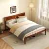 Twin/Full/Queen Size Bed Frame with Wooden Headboard and Slat Support-Queen Size - Gallery View 1 of 10