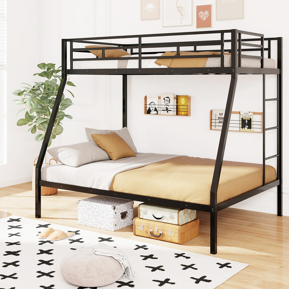Space-saving Metal Slatted Bed Frame for Teens and Adults Noise-free No Box Spring Needed-Black - Gallery View 1 of 11