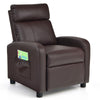 Ergonomic PU Leather Kids Recliner Lounge Sofa for 3-12 Age Group-Brown - Gallery View 1 of 12