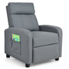 Ergonomic PU Leather Kids Recliner Lounge Sofa for 3-12 Age Group-Gray - Gallery View 1 of 12