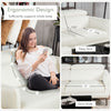 Modern white sofa set featuring adjustable headrests, deep seat, and extra-wide design for comfortable seating.