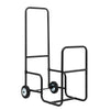 Firewood log cart carrier with sturdy steel frame and wear-resistant wheels for easy log transport indoors and outdoors.