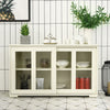 Sideboard Buffet Cupboard Storage Cabinet with Sliding Door-Antique White - Gallery View 1 of 10