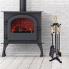 5 Pieces Stylish Gold Iron Fireplace Tools Set - Gallery View 1 of 14