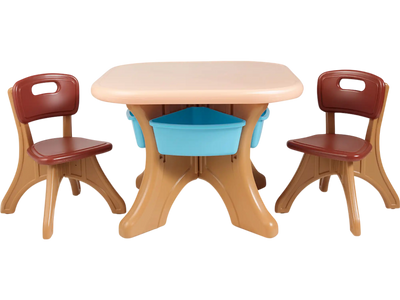 Costway Kids Activity Table & Chair Set with Storage 56942713 New