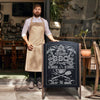 40-inch double-sided chalkboard sidewalk sign made of solid MDF, ideal for advertising and announcements in various.