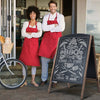 40-inch wood A-frame sidewalk chalkboard sign with double-sided design for versatile advertising and announcements.
