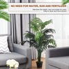 3.5 feet artificial Areca palm tree in a black pot, perfect for home or office decor, requires no maintenance.