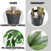 5.5 feet artificial ficus tree with realistic leaves, cement base, and moss for a natural look in any indoor space.