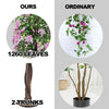 6-feet artificial wisteria tree with 1260 leaves and 2 trunks, ideal for indoor or outdoor decoration.