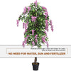 6-feet artificial wisteria tree with pink flowers and 1260 leaves, perfect for indoor or outdoor decoration without.