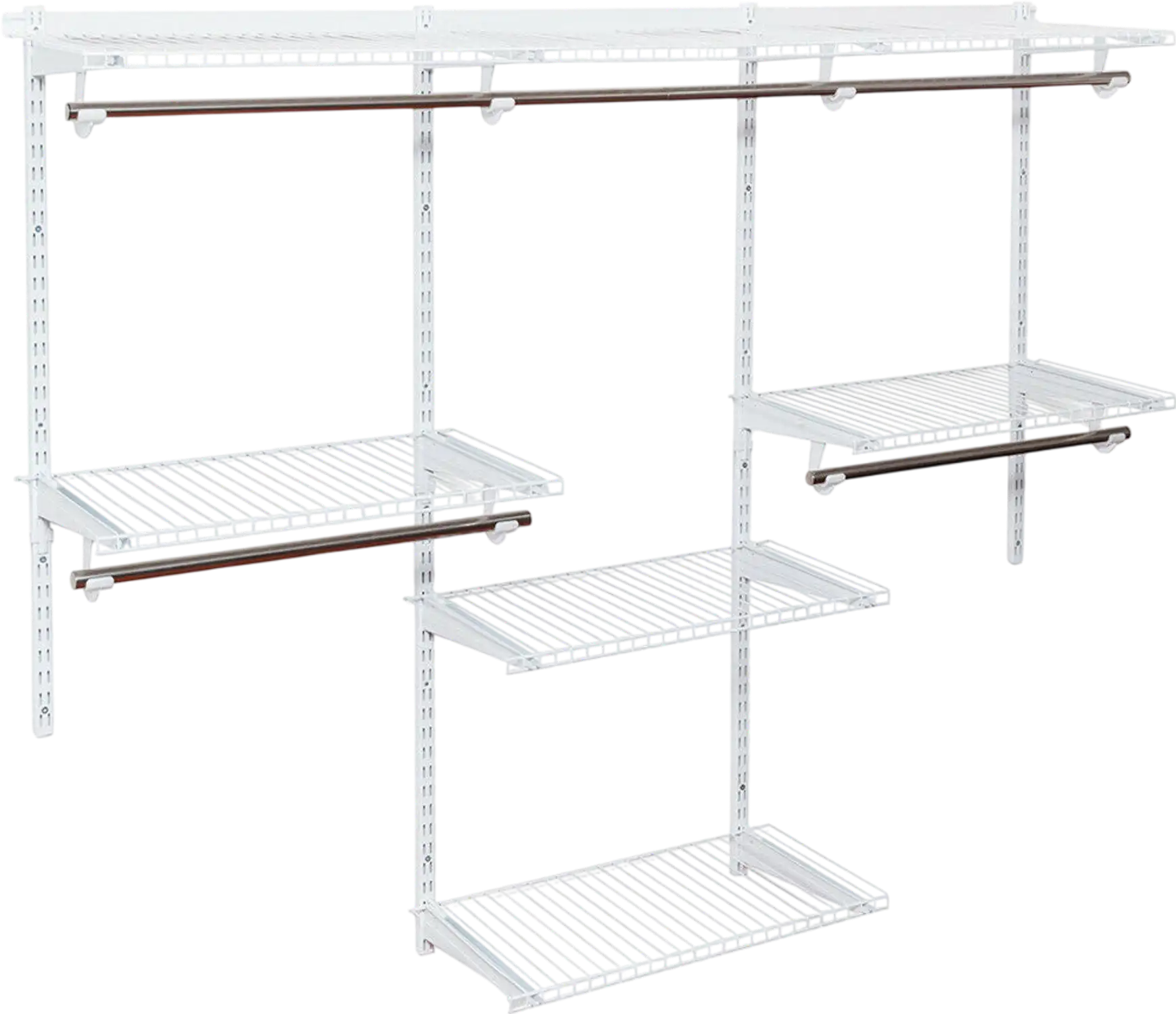 Costway Adjustable Wall Mounted Closet Rack System with Shelf 43798601 New