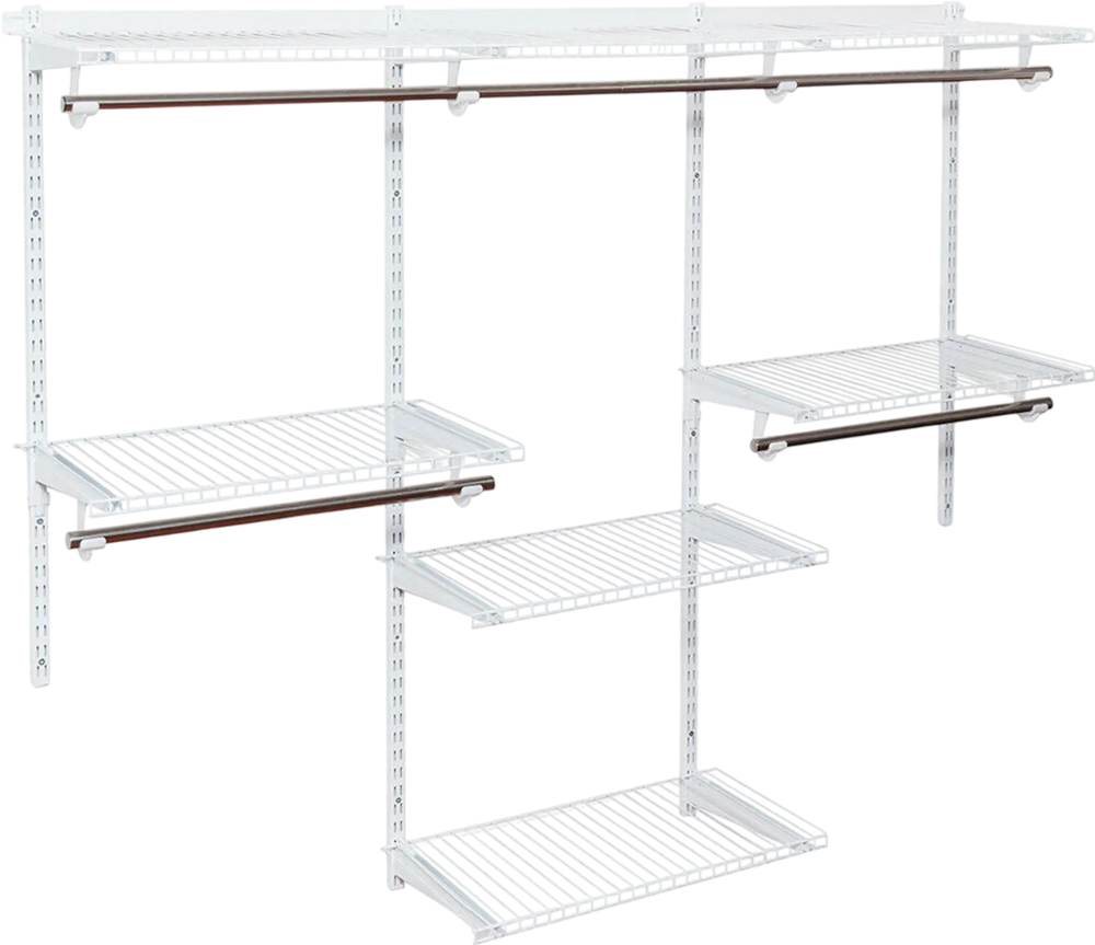 Adjustable Wall Mounted Closet Rack System with Shelf