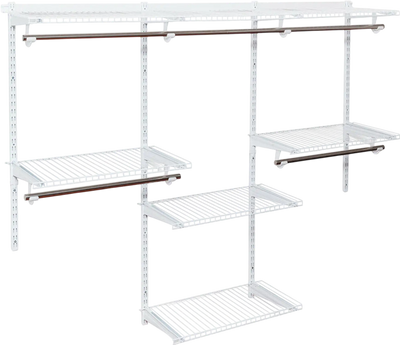 Costway Adjustable Wall Mounted Closet Rack System with Shelf 43798601 New