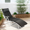 Adjustable Outdoor Lightweight Folding Chaise Lounge Chair with Pillow-Black - Gallery View 1 of 9