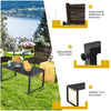 4-piece patio furniture conversation set with ergonomic backrest and armrest, perfect for backyard or poolside.