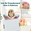 Kids activity table set with double-sided board, smooth handle for easy carrying, perfect for learning and play.