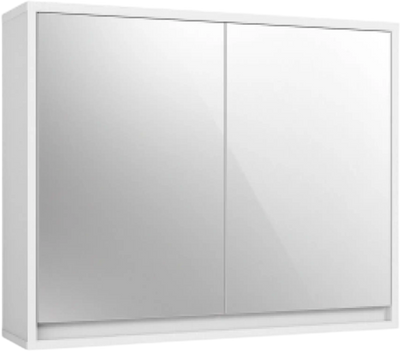 Costway 2-Door Wall-Mounted Bathroom Mirrored Medicine Cabinet 15726409 New