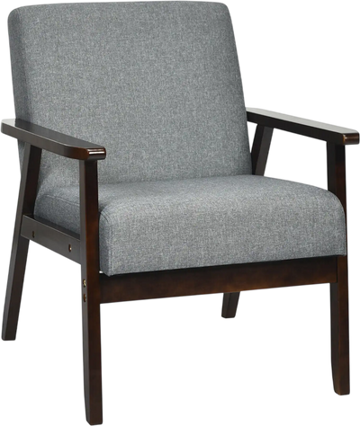 Costway Mid-Century Retro Fabric Accent Armchair Living Room 17568432 New