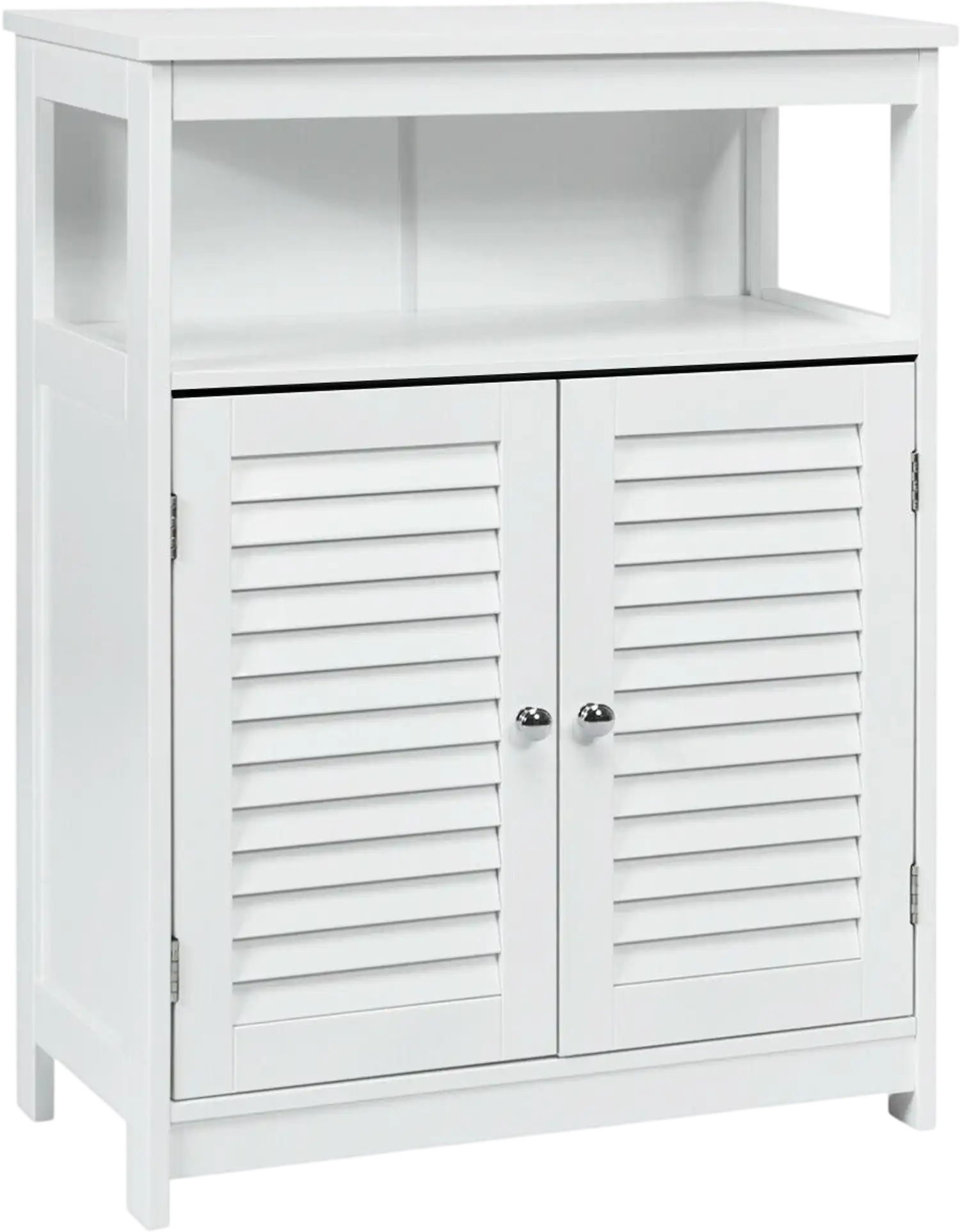 Costway Freestanding Bathroom Storage Cabinet Double Shutter Door 24309175 New