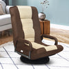 Brown gaming floor chair with 360-degree swivel, six-position adjustable backrest, and ergonomic mesh design for.