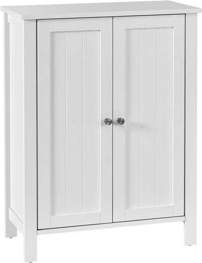Costway 2-Door Bathroom Floor Storage Cabinet Organizer Space Saver 90234578 New