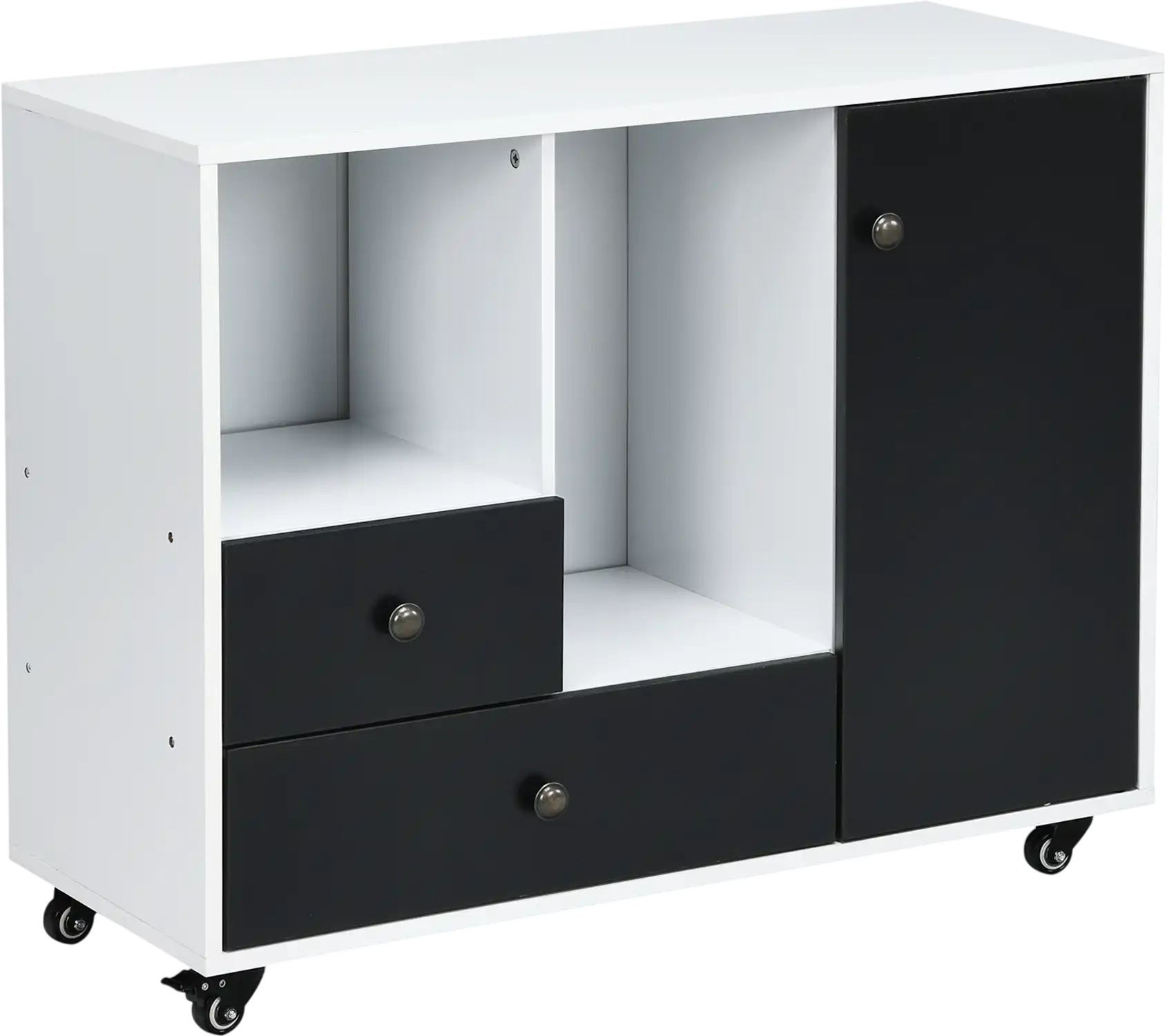 Costway Lateral Mobile 2-Drawer Filing Cabinet 36895047 New