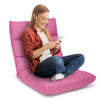 Adjustable pink gaming sofa with 14 positions, featuring breathable fabric and ergonomic design for comfort in any.