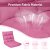 Pink adjustable folding gaming sofa showcasing premium fabric, breathable material, and thick padding for ultimate.