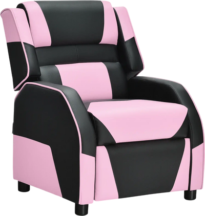 Costway Kids PU Leather Gaming Recliner Sofa Chair Headrest Footrest 48197306 New