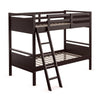 Twin Over Twin Bunk Bed Convertible 2 Individual Beds Wooden-Espresso - Gallery View 1 of 7