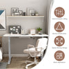 Height adjustable gray hand crank sit to stand desk frame with sturdy steel construction and cable management for a.