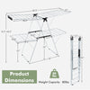 2-Tier foldable clothes drying rack with adjustable gullwing, durable steel, 80 lbs capacity, ideal for indoor and.