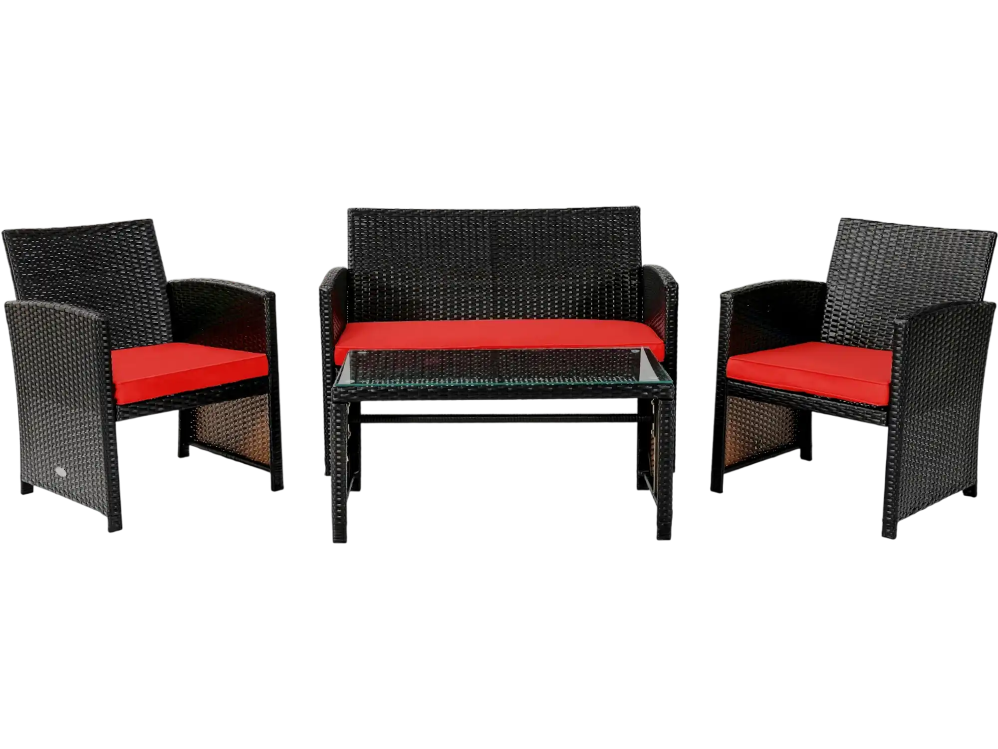Costway 4-Pc Patio Rattan Cushioned Furniture Set 59248671 New