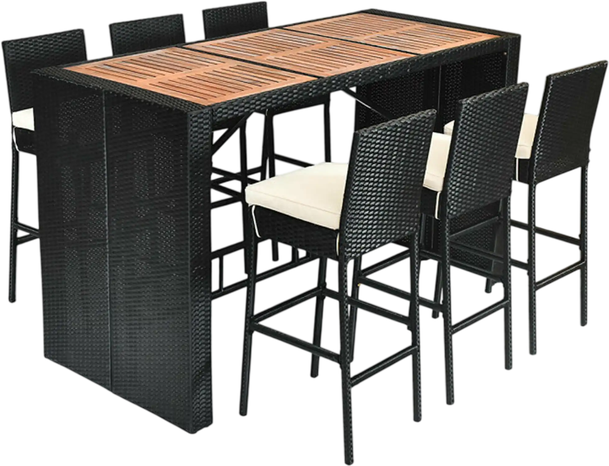 Costway 7-Pc Patio Rattan Wicker Dining Furniture Set 30482697 New