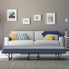 Rollaway guest bed with navy memory foam mattress and sturdy steel frame, ideal for space-saving in modern interiors.